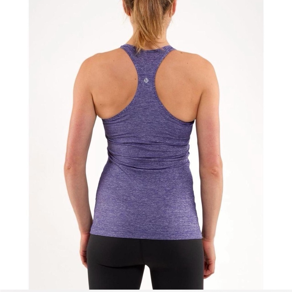 Lululemon Swiftly Tech Racerback Tank Top Size 6 Heather Purple Gym Yoga Active - Picture 3 of 8